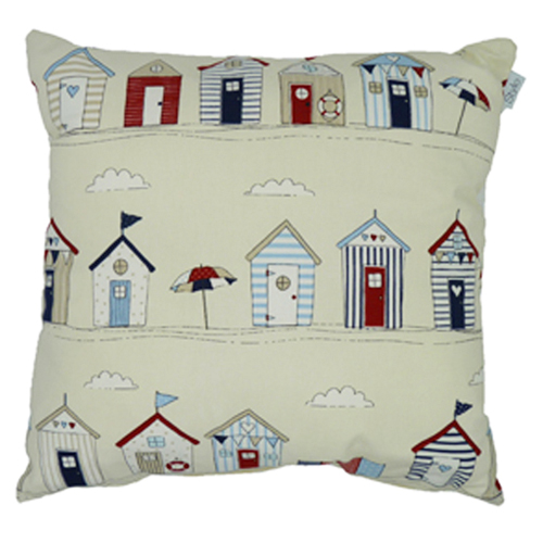 Beach Hut, Multi - (45cm x 45cm) Cushion - Image 3